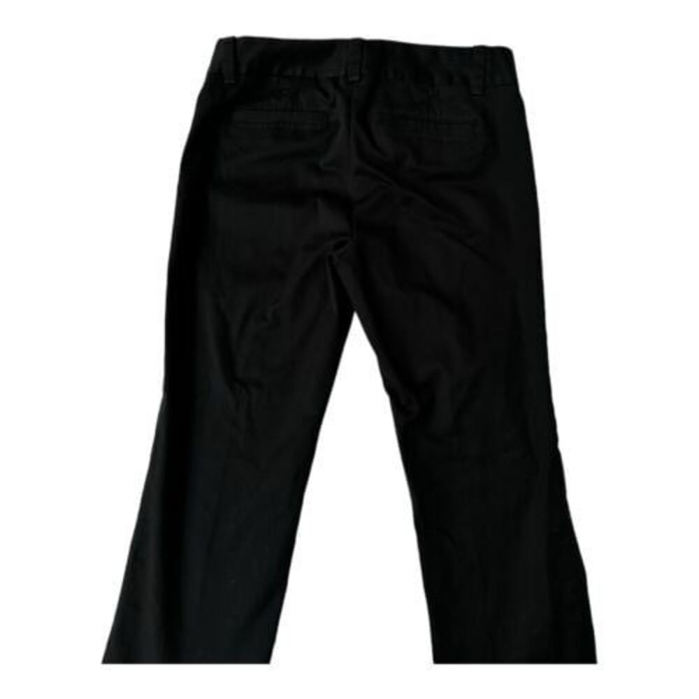 J.Crew Chino‎ Pants Womens Black Straight Leg Mid Rise Cotton Blend Trousers
